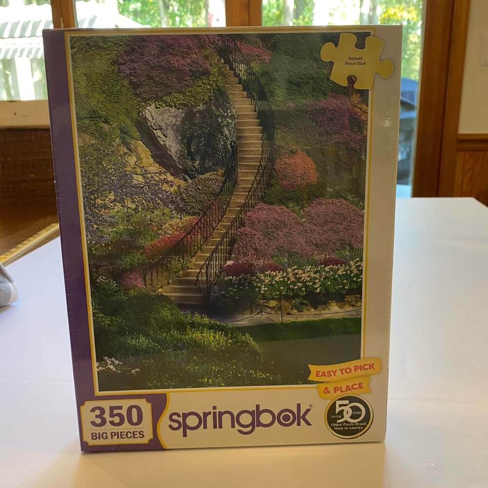 Vintage Springbok Garden Stairway 350 Piece Jigsaw Puzzle